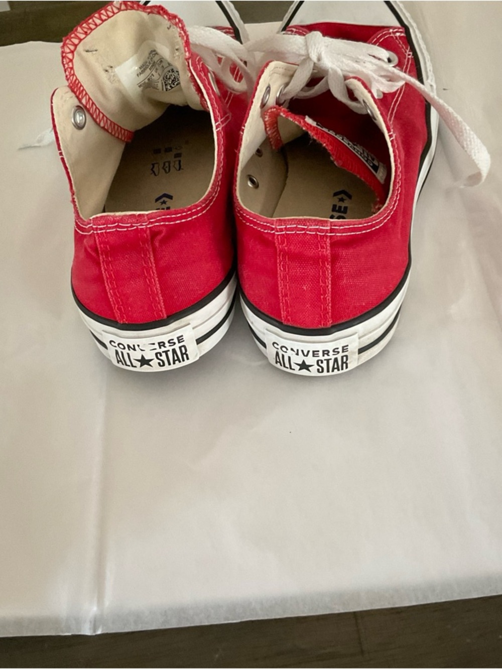 Converse All stars Red Pattern women size 8 - Picture 9 of 12